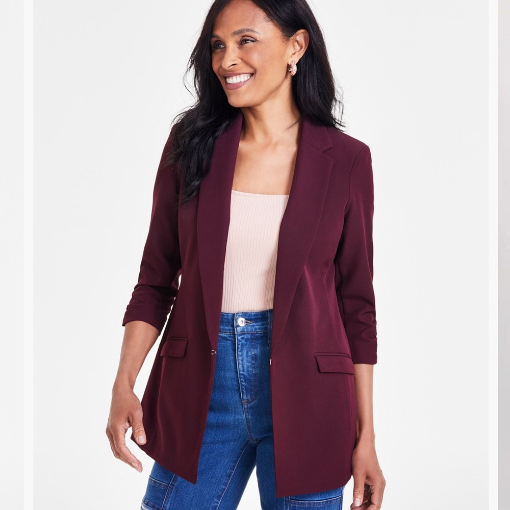 INC International Concepts Deep Red Blazer